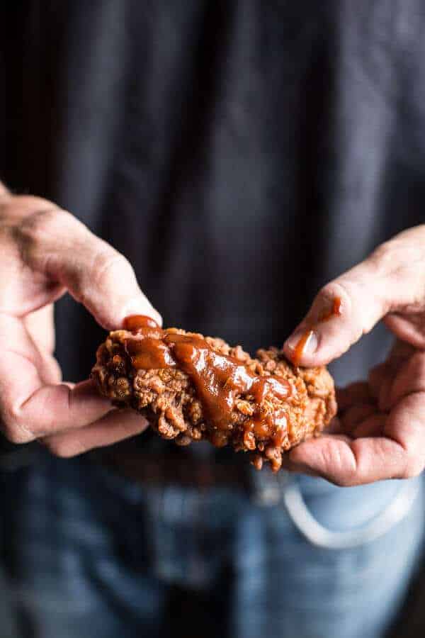 Almond Buttermilk Jamaican Fried Chicken with Rum-Pickled Pineapple Slaw | halfbakedharvest.com @hbharvest