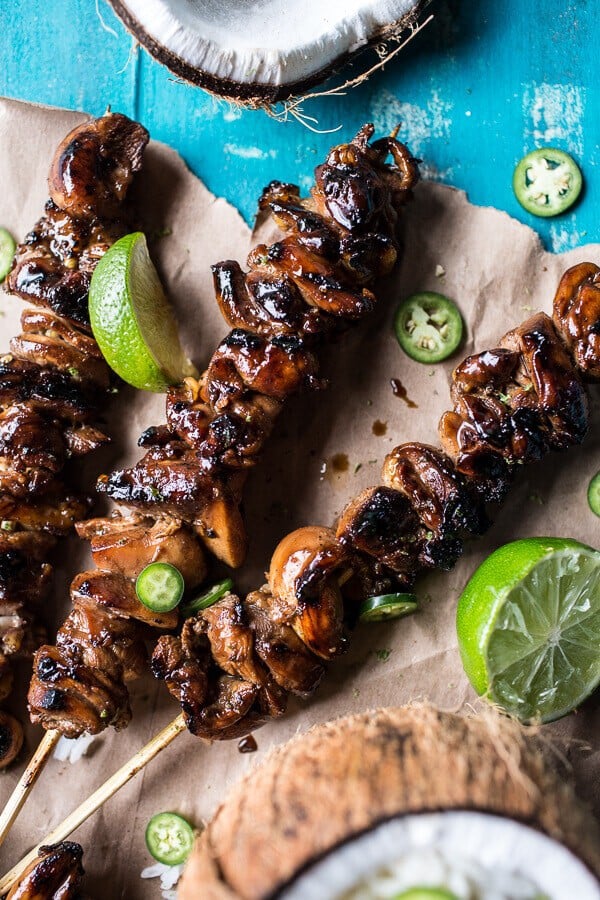 Coconut Honey Lime Filipino Chicken Adobo Skewers | halfbakedharvest.com @hbharvest