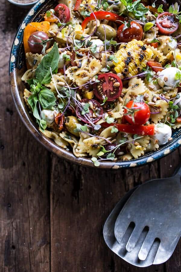 Everything But the Kitchen Sink Pasta Salad | halfbakedharvest.com @hbharvest