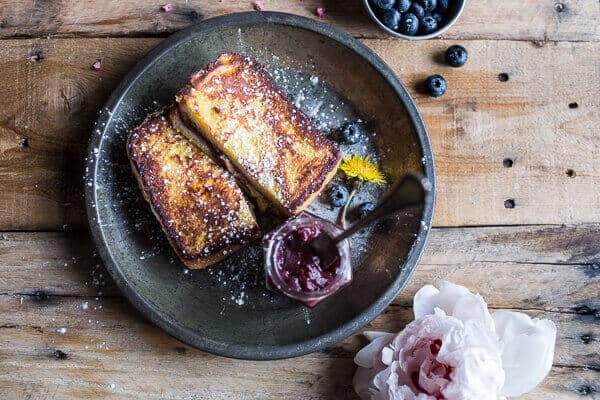 Peanut Butter & Rhubarb Jelly Hot French Toast Sammie | halfbakedharvest.com @hbharvest