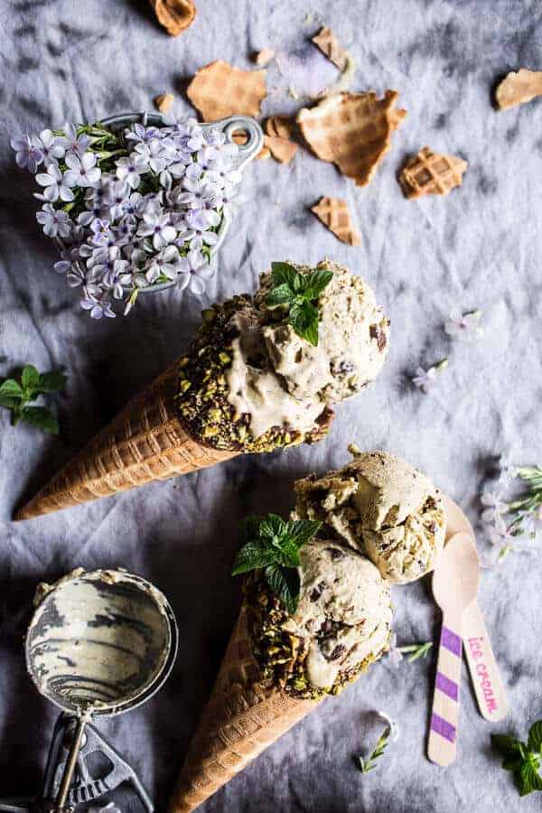 Pistachio Mint Chip Ice Cream | halfbakedharvest.com @hbharvest