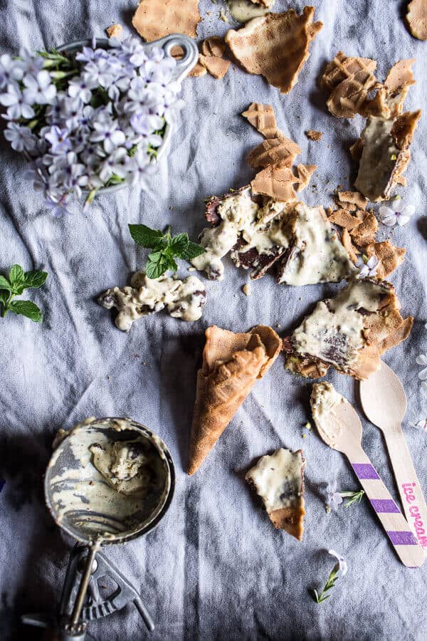 Pistachio Mint Chip Ice Cream | halfbakedharvest.com @hbharvest