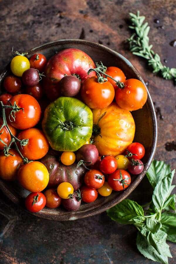 Quick Balsamic Fig Roasted Tomato and Burrata Cheese Tarts | halfbakedharvest.com @hbharvest