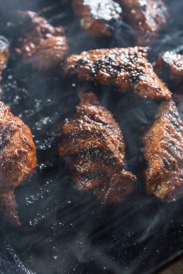 Spicy Pork Al Pastor Quesadilla with Roasted Tomatillo Salsa Verde | halfbakedharvest.com @hbharvest