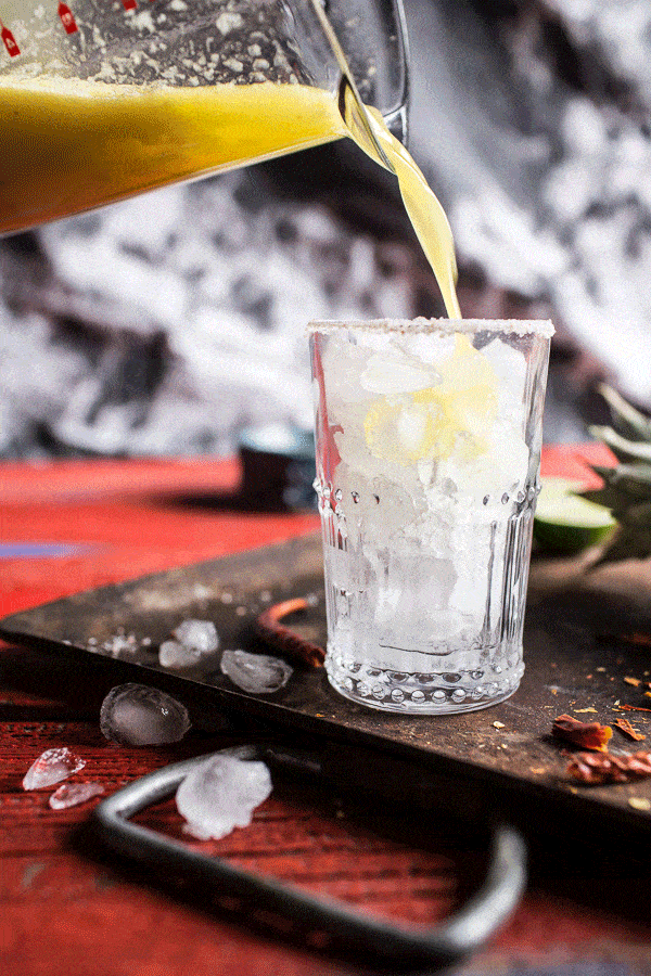 4-Ingredient Pineapple Lime Chelada (I made us a drink!) | halfbakedharvest.com @hbharvest