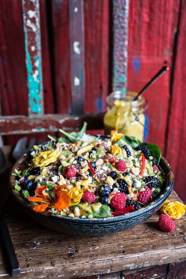 Very Berry Dream Salad with Chili Mango and Peanut Vinaigrette | halfbakedharvest.com @hbharvest