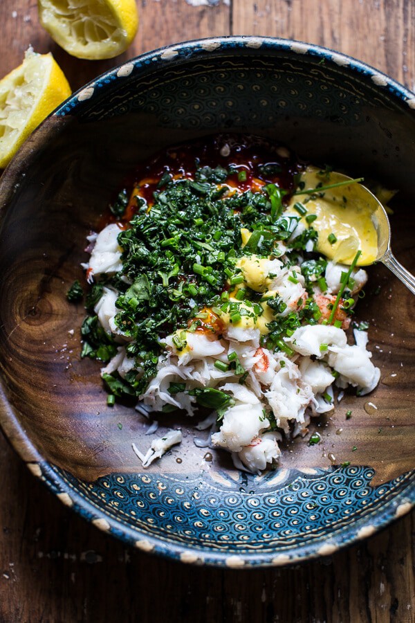 BLT and Potato Chip Lobster Rolls with Peach Salsa | halfbakedharvest.com @hbharvest