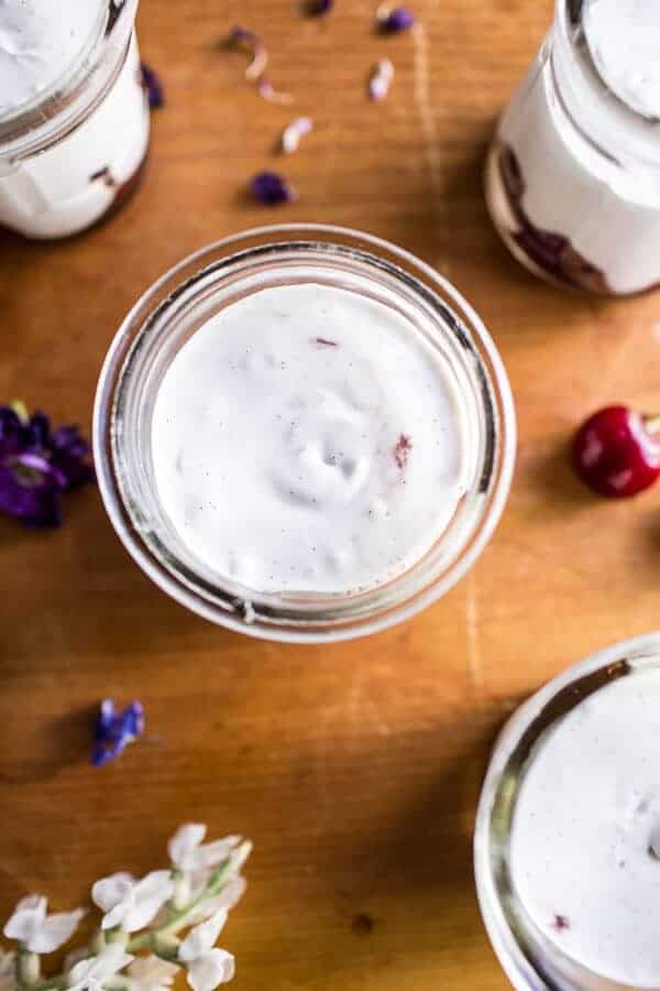 Cherry and Goat’s Milk Coconut Mousse | halfbakedharvest.com @hbharvest