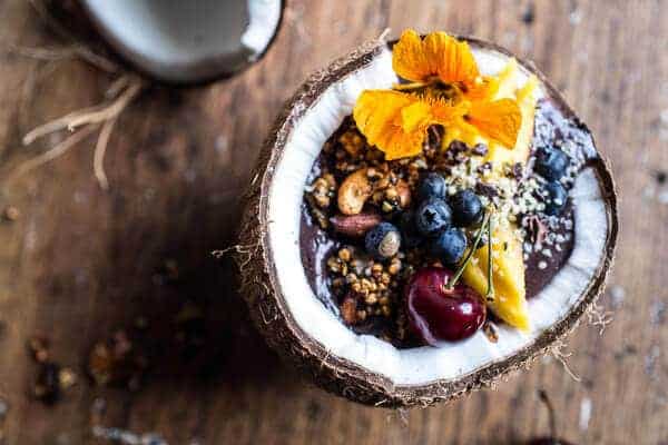Summer Acai Bowl with Big Cluster Toasted Buckwheat Granola | halfbakedharvest.com @hbharvest