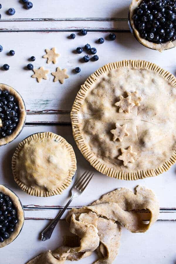 Sweet Blueberry Buttermilk Pies with Chamomile Cream | halfbakedharvest.com @hbharvest