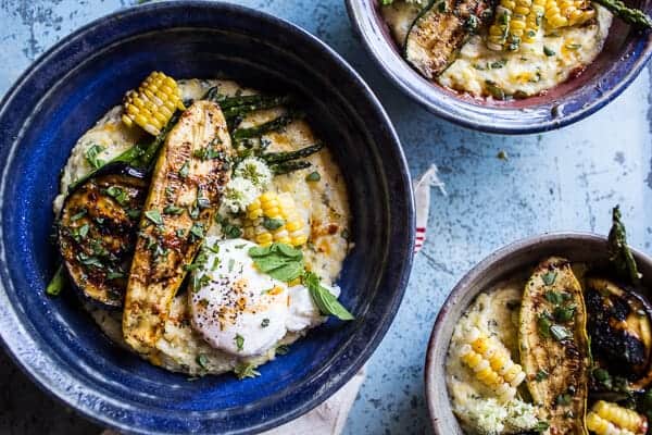 Caramelized Farmers Market Veggies On Herbed Polenta with Brown Harissa Butter | halfbakedharvest.com @hbharvest
