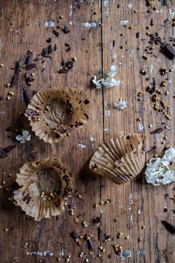 Double Chocolate Coconut oil Zucchini Muffins with Caramelized Buckwheat | halfbakedharvest.com @hbharvest