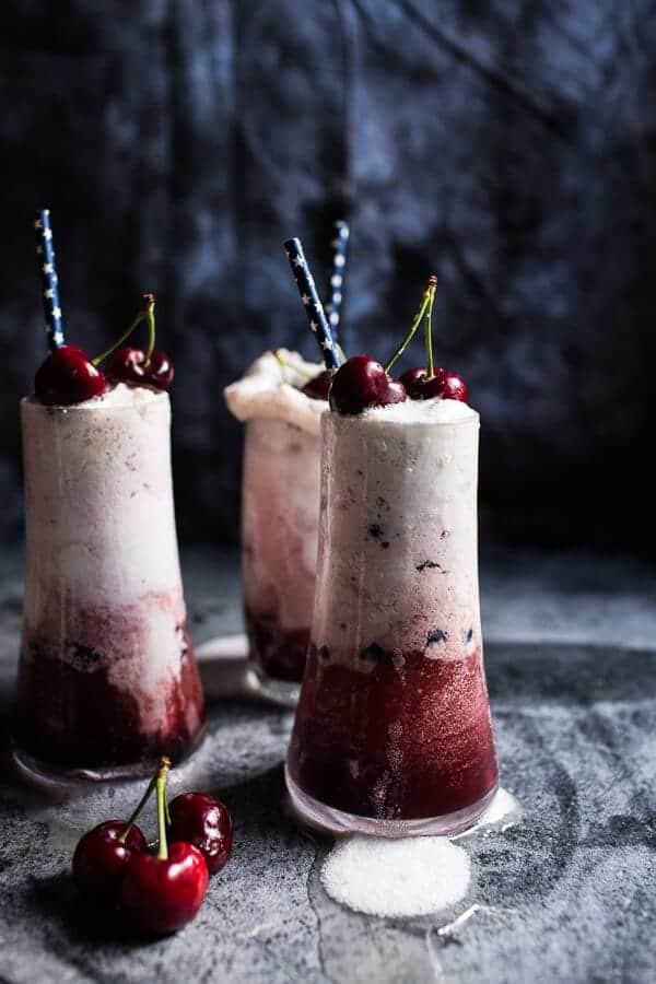 Hibiscus Cherry and Ginger Beer Ice Cream Floats | halfbakedharvest.com @hbharvest