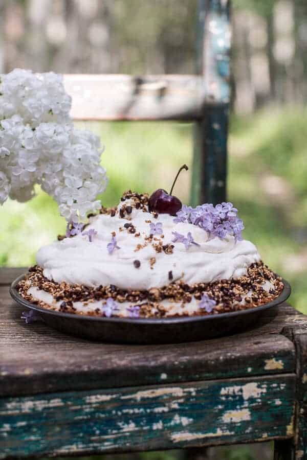 Miso Chocolate Fudge and Haupia (coconut pudding) Macaroon Pie | halfbakedharvest.com @hbharvest