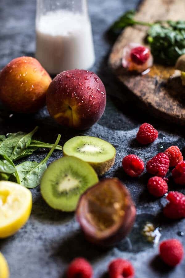 Raspberry Smash Super Green Summer Smoothie | halfbakedharvest.com @hbharvest