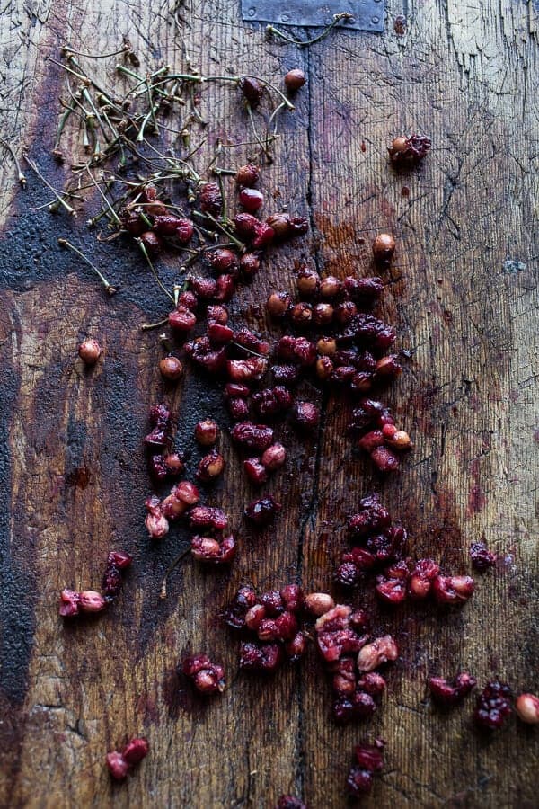 Smoked Ancho Chile Salted Steaks with Drunken Burst Sweet Cherries + Burrata | @hbharvest