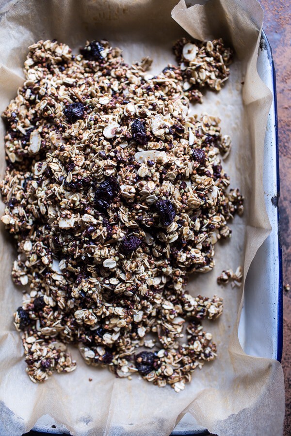 Chewy Cherry, Almond and Cacao Nib Granola Bars | halfbakedharvest.com @hbharvest