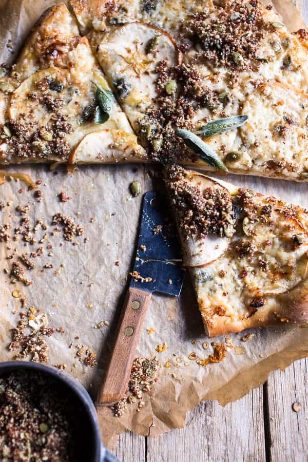 Apple and Caramelized Onion Pizza with Pumpkin Seed Pangrattato | halfbakedharvest.com @hbharvest