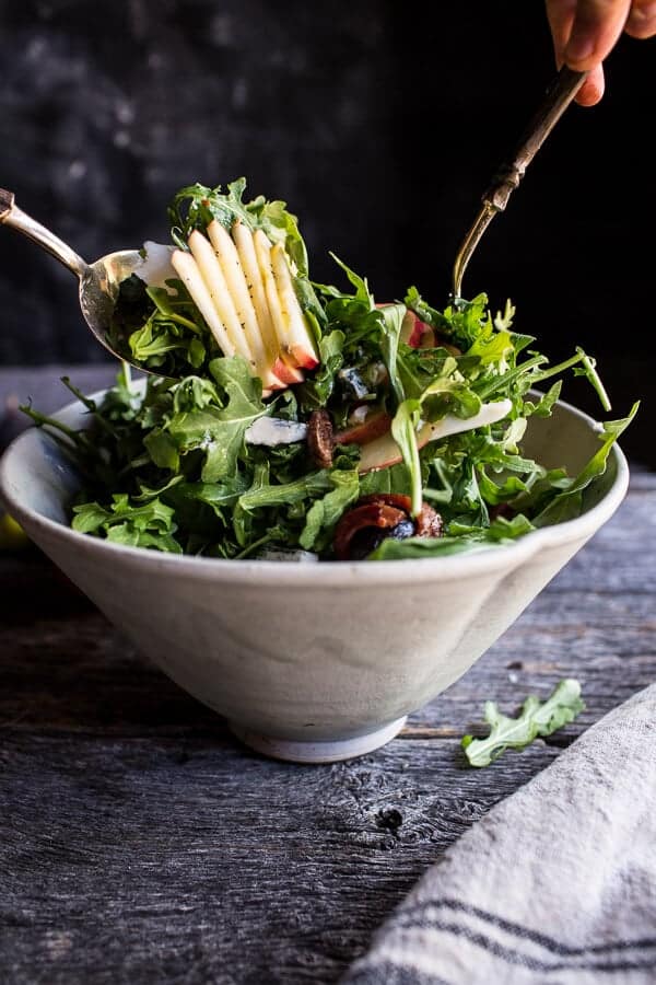 Bacon Wrapped Fig and Honeycrisp Apple Salad with Salted Caramel Pecans | halfbakedharvest.com @hbharvest