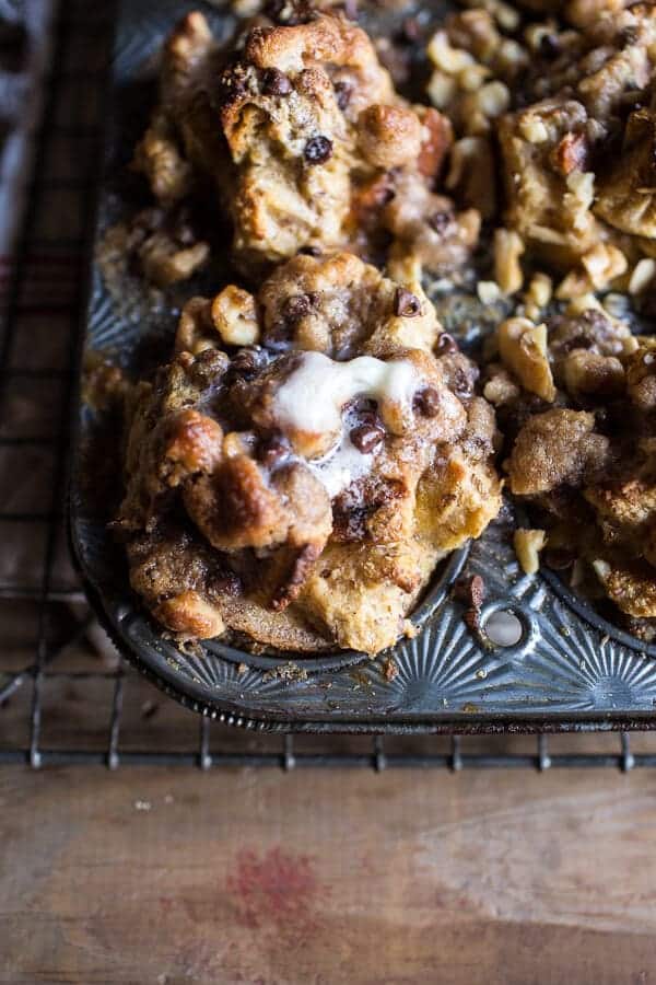 Chocolate Chip Banana Bread French Toast Muffins with Cinnamon Streusel | halfbakedharvest.com @hbharvest
