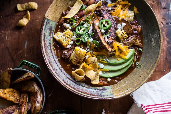 Crockpot Carne Asada Beer Chili | halfbakedharvest.com @hbharvest