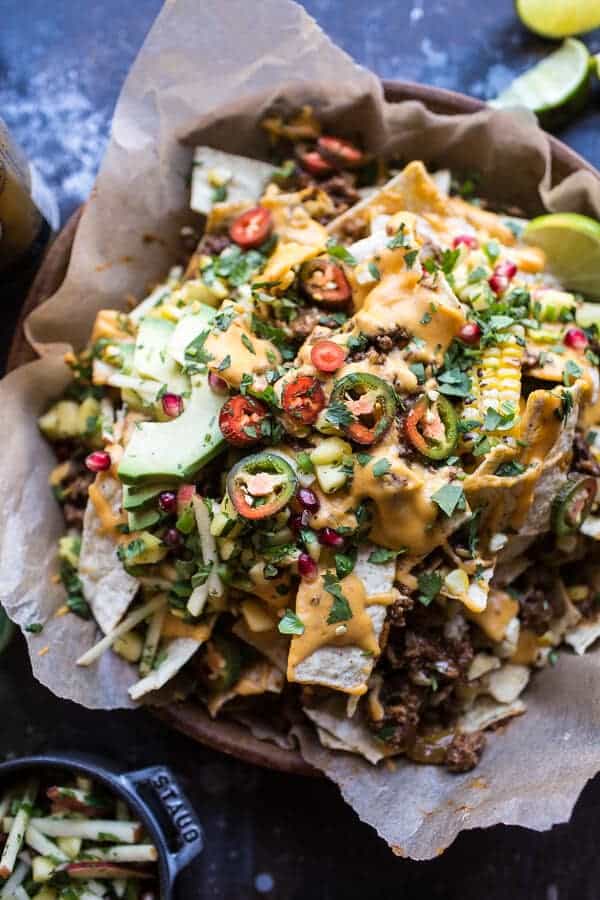 Easy Enchilada Beef Nachos | halfbakedharvest.com @hbharvest