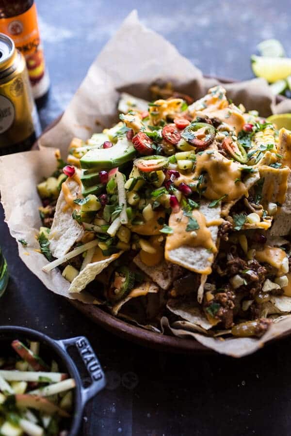 Easy Enchilada Beef Nachos | halfbakedharvest.com @hbharvest