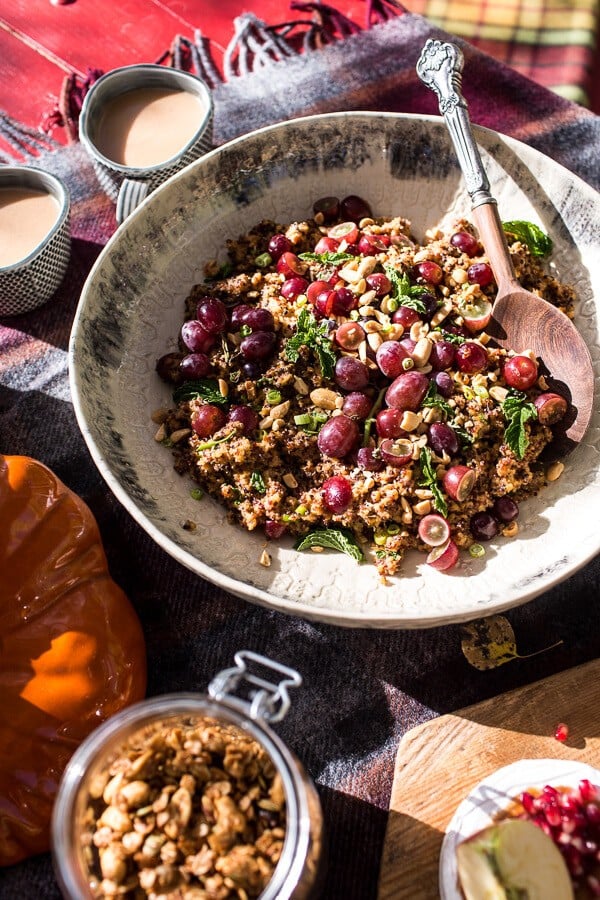 Thai Grape and Peanut Quinoa Salad | halfbakedharvest.com @hbharvest