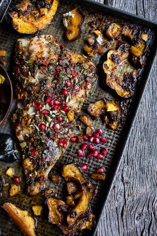 Slow Roasted Cod with Brown Sugar Pineapple Glazed Acorn Squash | halfbakedharvest.com @hbharvest