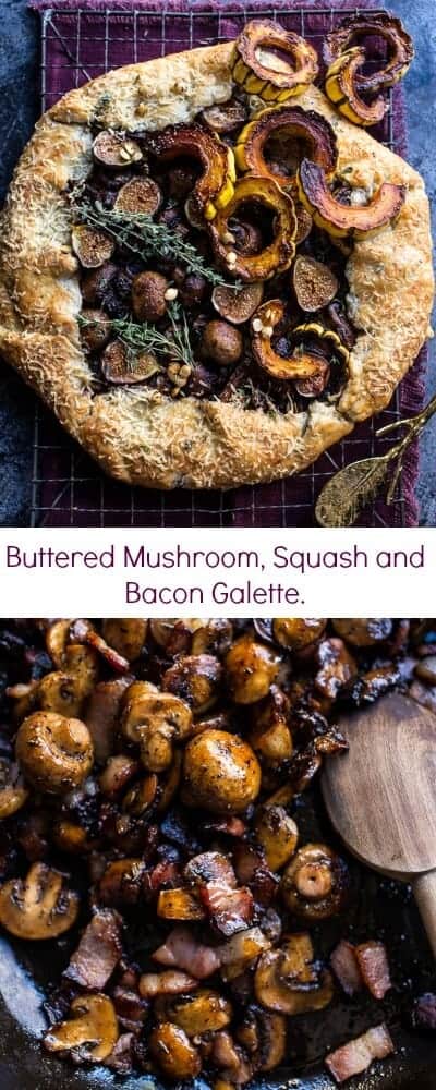 Buttered Mushroom, Fig and Bacon Galette with Roasted Squash | halfbakedharvest.com @hbharvest