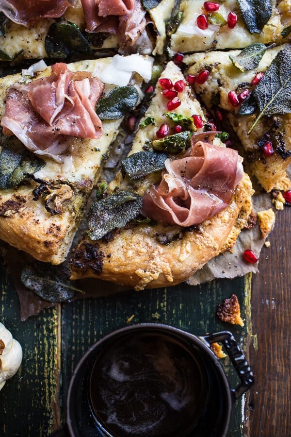Charred Brussels Sprout Pizza with Browned Sage Butter (VIDEO) | halfbakedharvest.com @hbharvest
