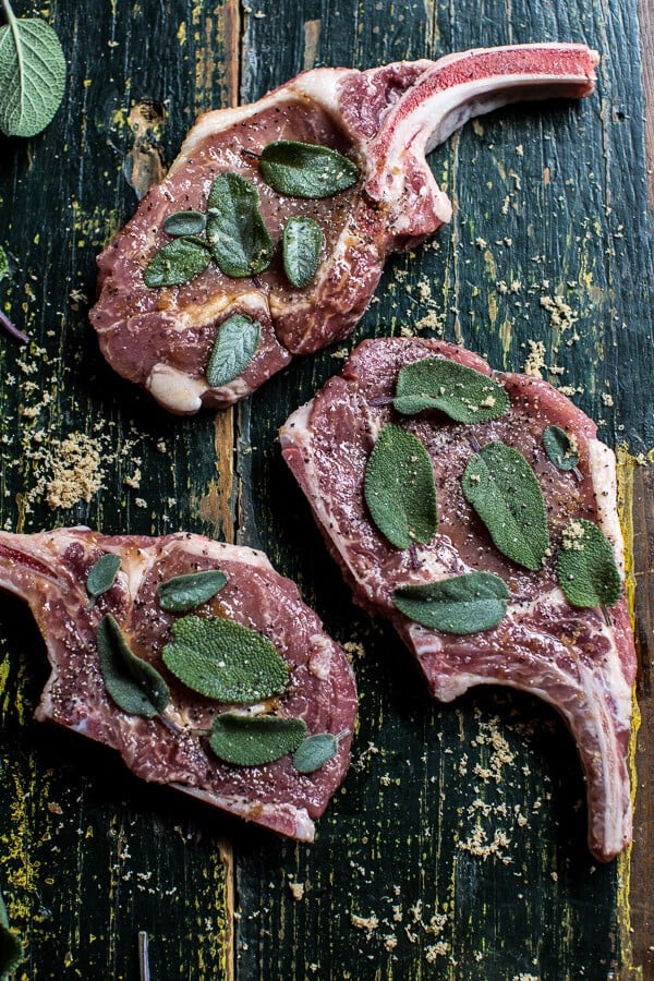 Cider Apple and Sage Roasted Pork Chops with Brown Butter Gorgonzola Polenta | halfbakedharvest.com @hbharvest