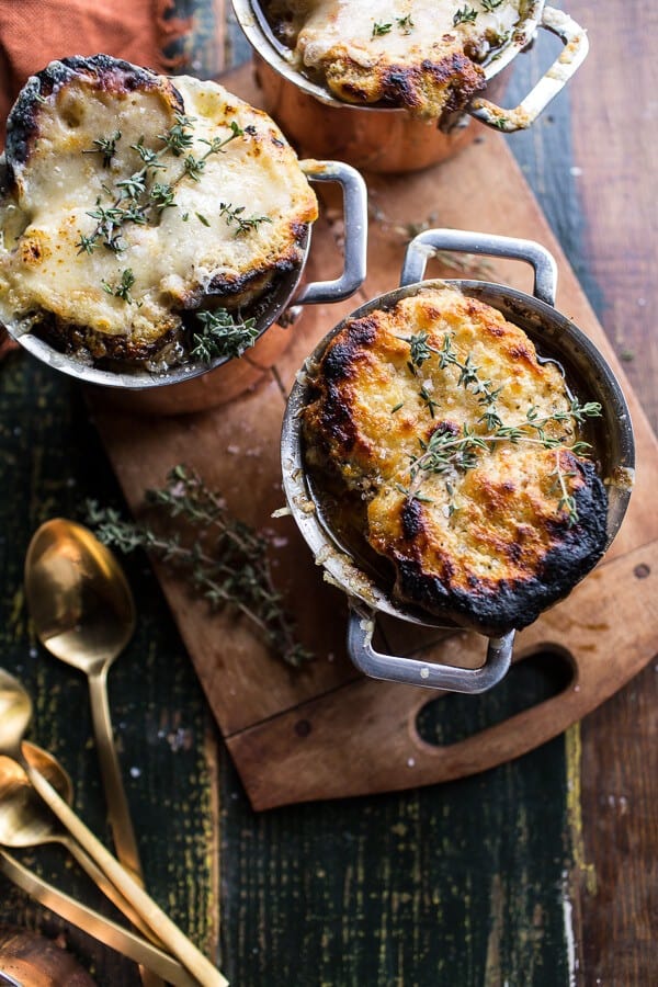 Crockpot French Onion Soup with Cheesy French Toast (VIDEO!!) | halfbakedharvest.com @hbharvest