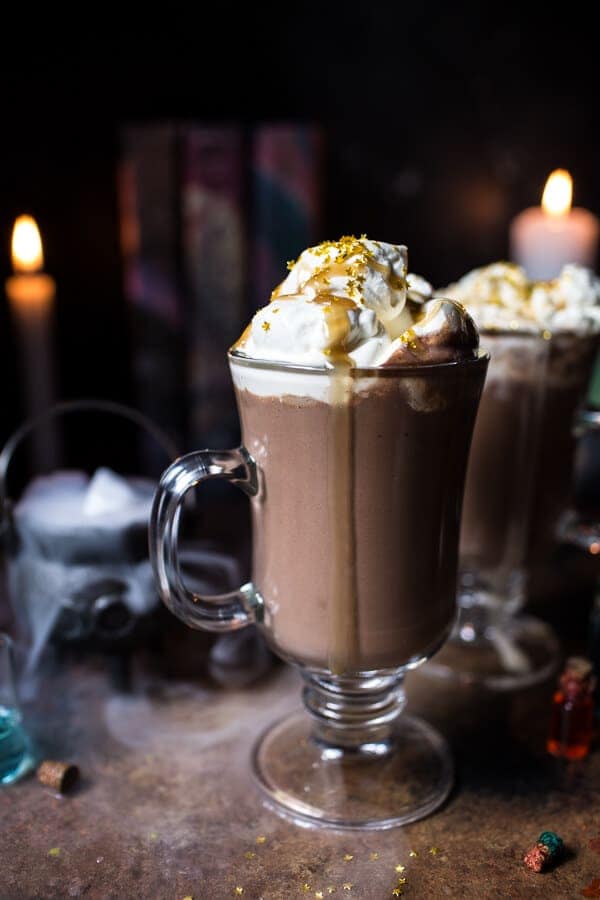 Pumpkin Butterbeer Hot Chocolate (VIDEO) | halfbakedharvest.com @hbharvest