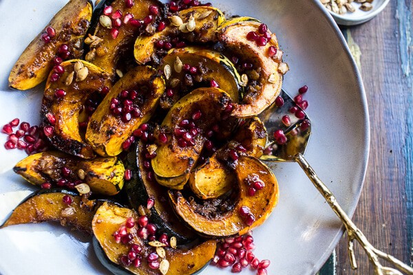Brown Sugar and Pineapple Roasted Acorn Squash with Spiced Brown Butter | halfbakedharvest.com @hbharvest