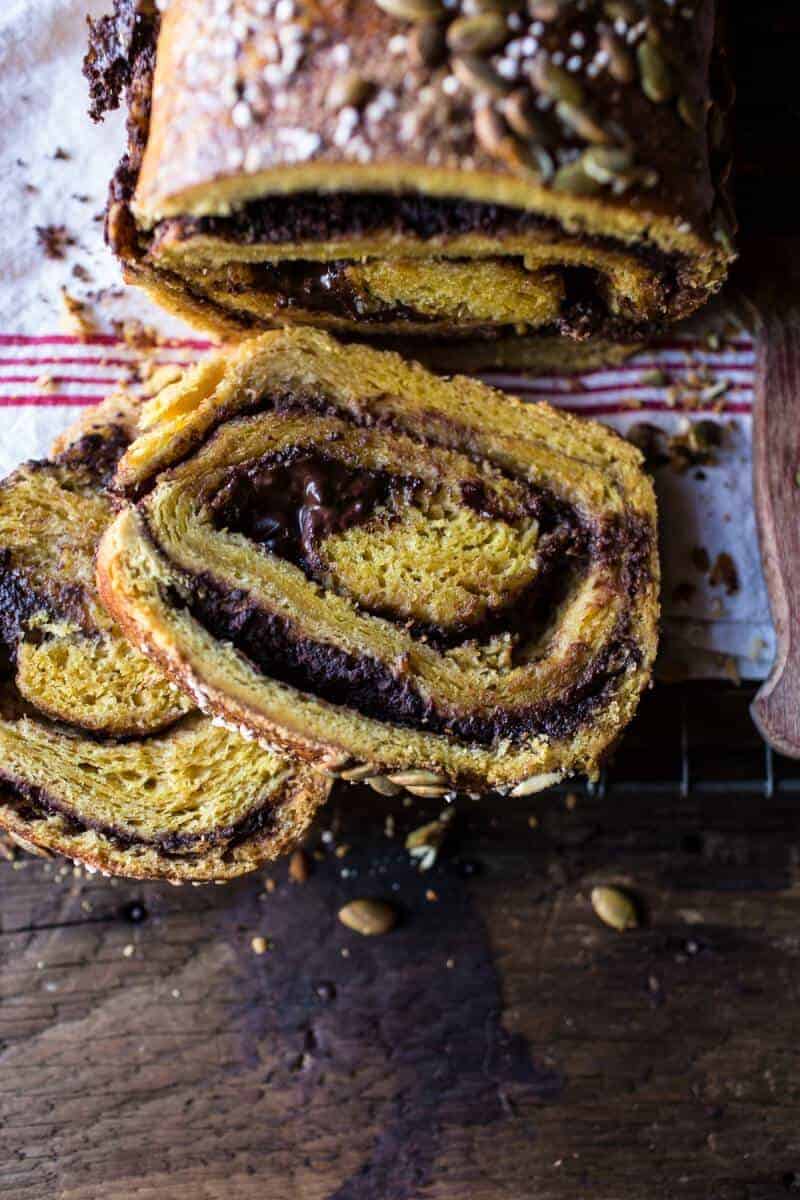 Chocolate Cinnamon Swirl Pumpkin Brioche Bread | halfbakedharvest.com @hbharvest