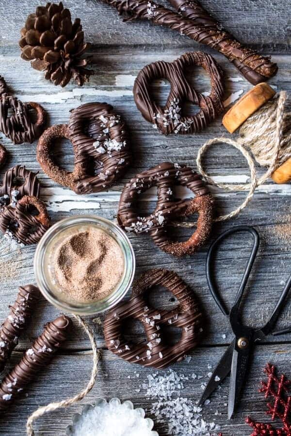 Chocolate Covered Cinnamon Sugar Pretzels | halfbakedharvest.com @hbharvest