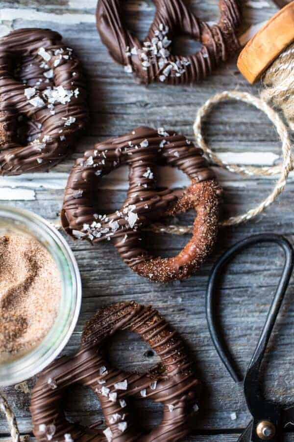 Chocolate Covered Cinnamon Sugar Pretzels | halfbakedharvest.com @hbharvest