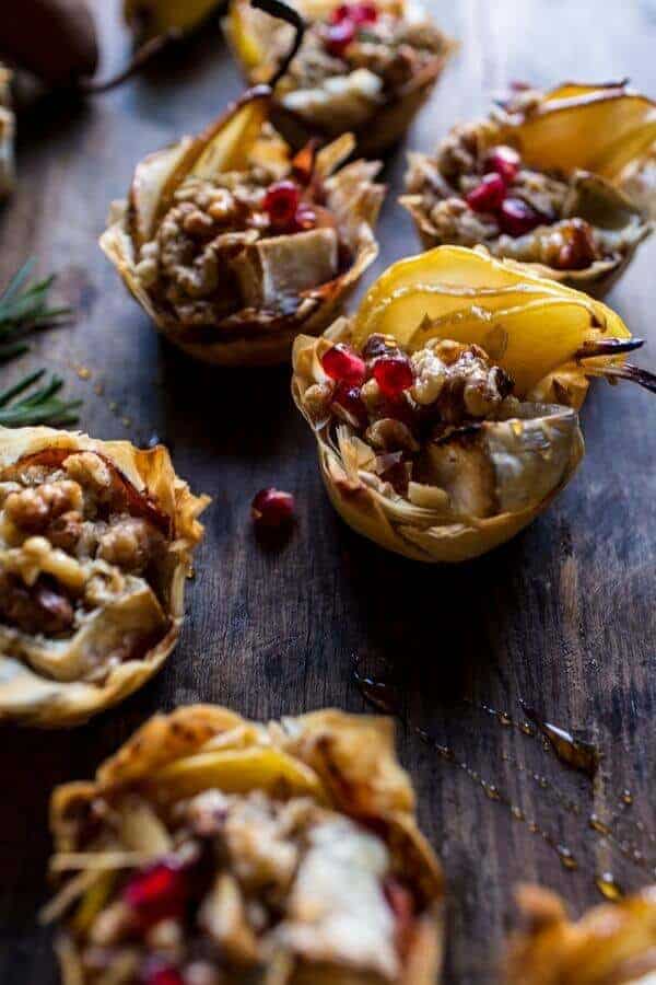 Crispy Prosciutto Baked Brie Bites with Honey Pears + Walnuts | halfbakedharvest.com @hbharvest
