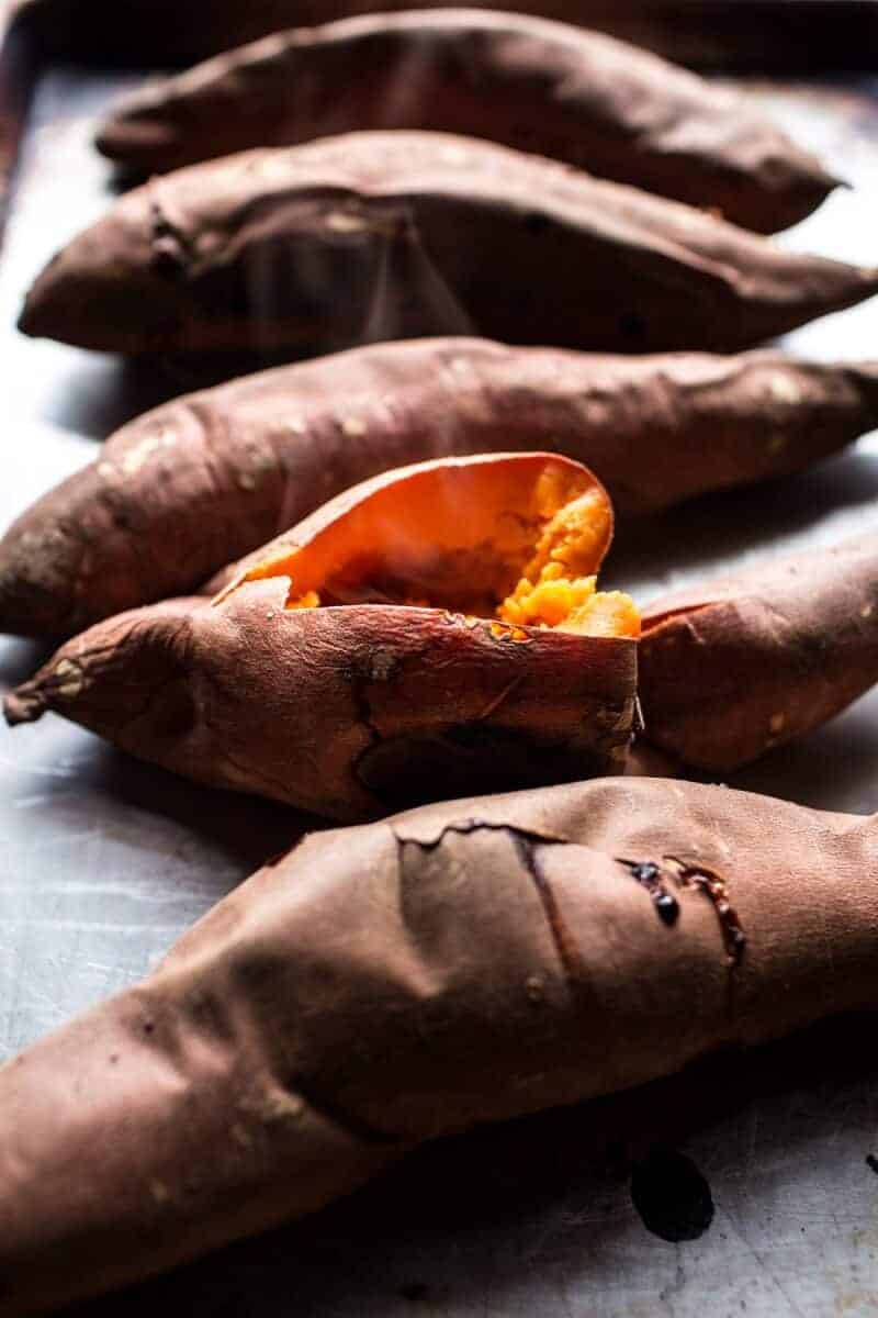 Lighter Sweet Potato Casserole with Maple Toasted Marshmallow | halfbakedharvest.com @hbharvest