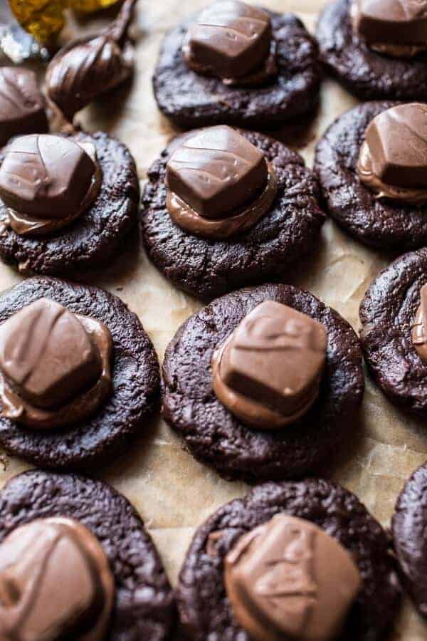 Chocolate Hazelnut and Caramel Stuffed Brownie Cookies | halfbakedharvest.com @hbharvest
