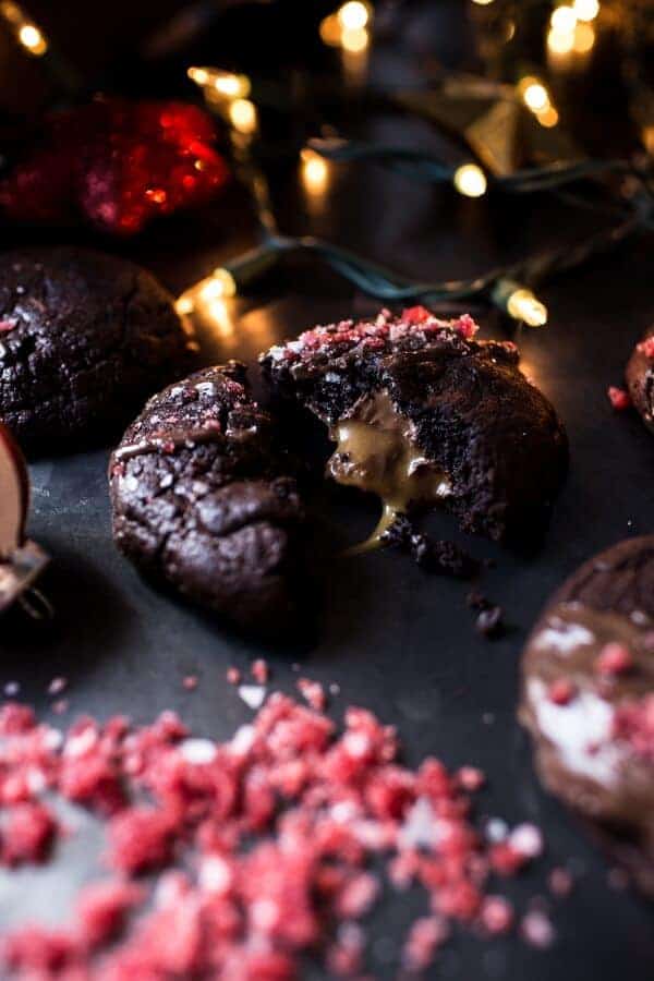 Chocolate Hazelnut and Caramel Stuffed Brownie Cookies | halfbakedharvest.com @hbharvest