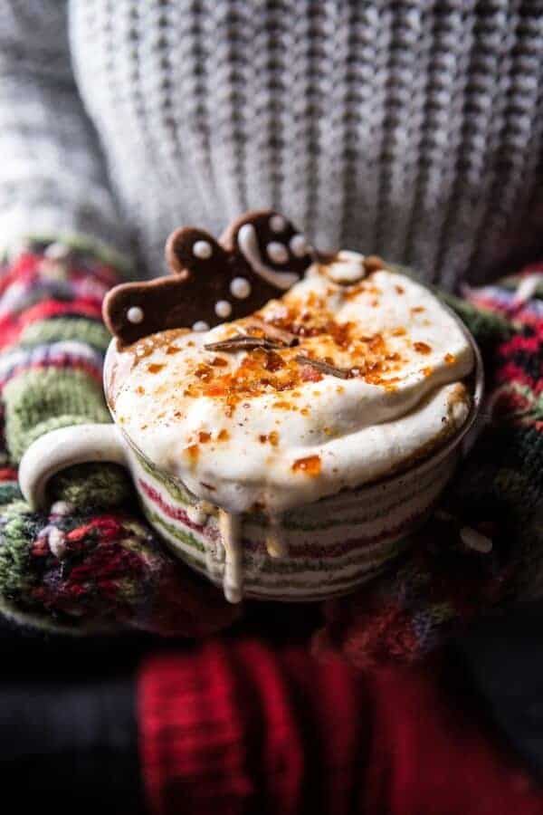 Gingerbread Latte with Salted Caramel Sugar (VIDEO) | halfbakedharvest.com @hbharvest