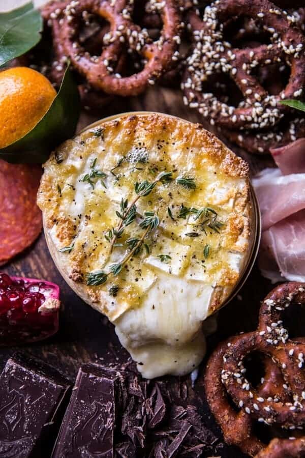 Honey Baked Brie with Seasoned Pretzels (EASY CHRISTMAS APPETIZER) | halfbakedharvest.com @hbharvest