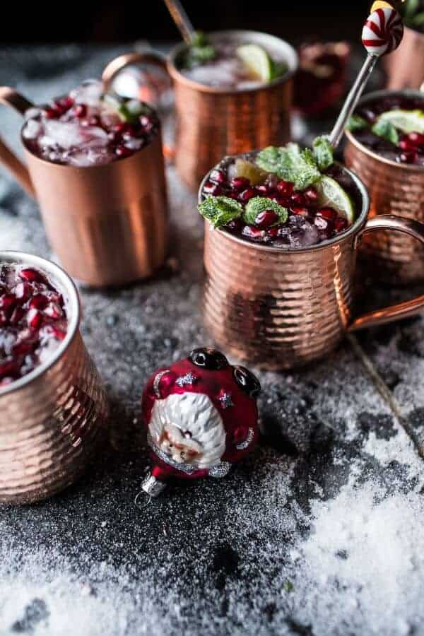 Pomegranate and Peppermint Moscow Mules (VIDEO) | halfbakedharvest.com @hbharvest