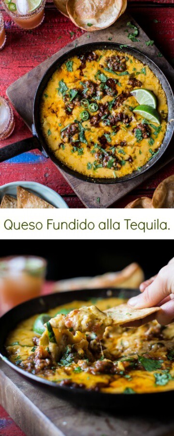 Queso Fundido alla Tequila | halfbakedharvest.com @hbharvest