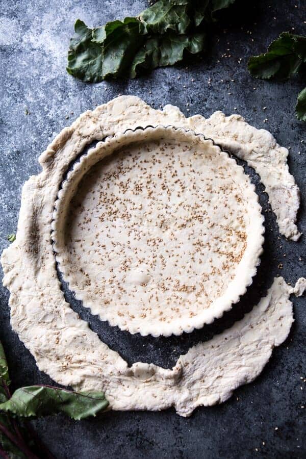 Roasted Beet, Baby Kale and Brie Quiche | halfbakedharvest.com @hbharvest