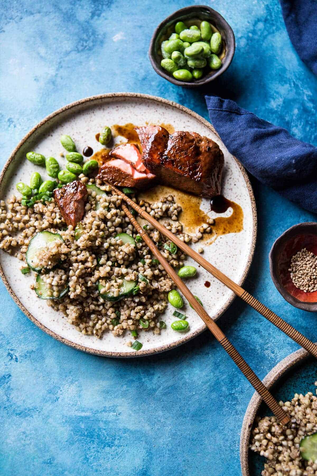 Caramelized Teriyaki Salmon with Sesame Toasted Buckwheat | halfbakedharvest.com @hbharvest