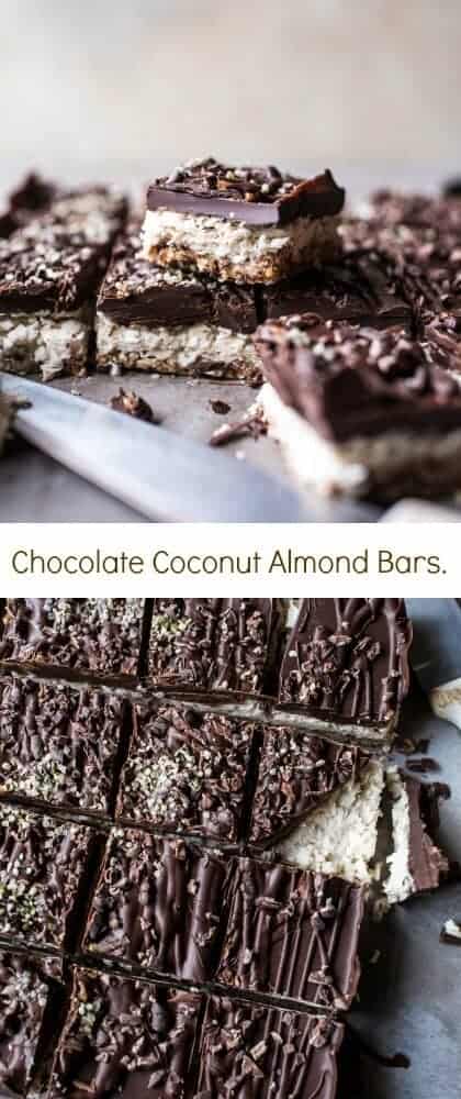 Chocolate Coconut Almond Bars | halfbakedharvest.com @hbharvest