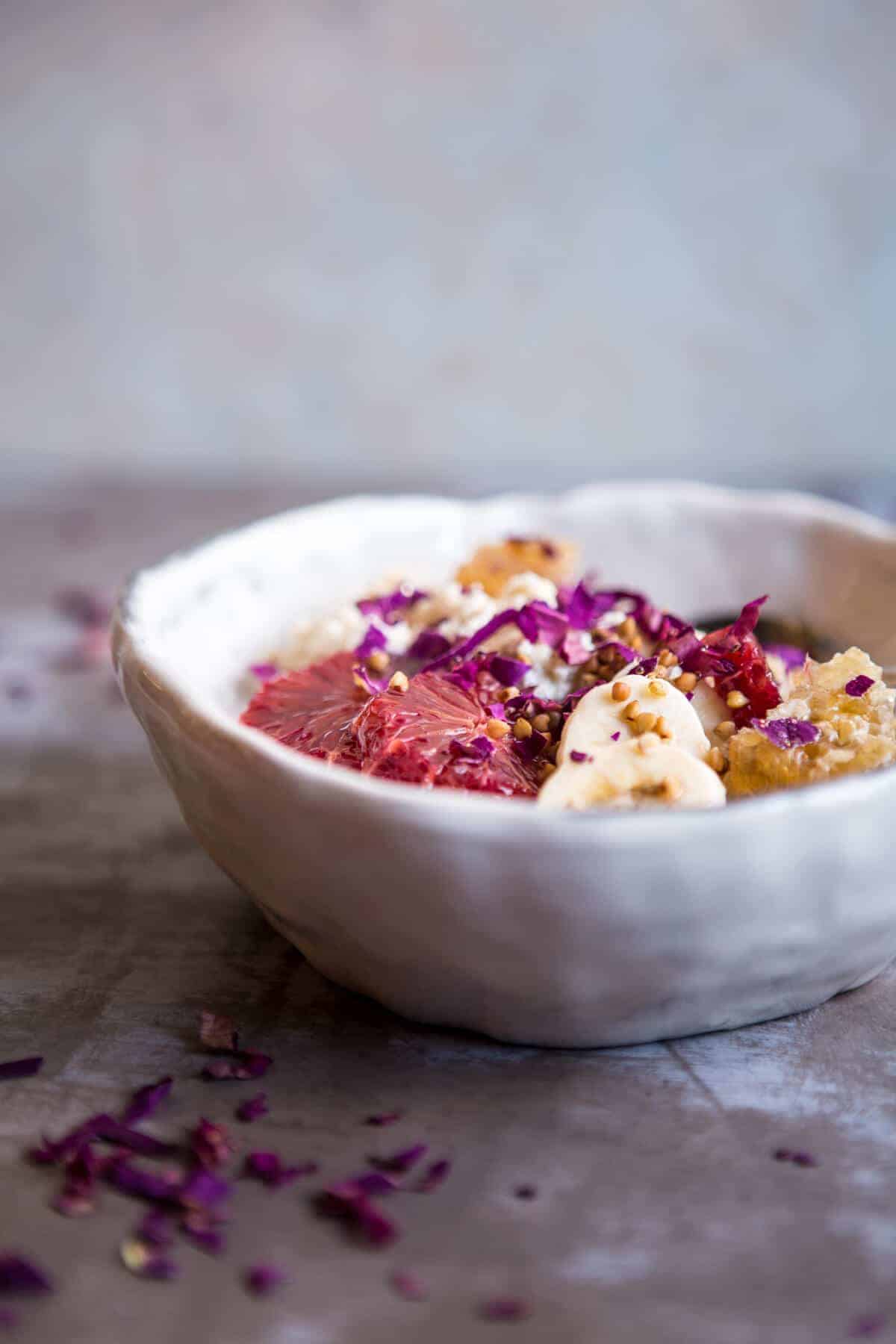 Banana Oatmeal with Ricotta, Honey, Orange and Toasted Buckwheat | halfbakedharvest.com @hbharvest